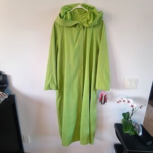 Vibrant Green Hooded Coat